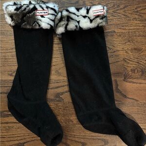 Hunter Boot Inserts with Faux Fur Trim